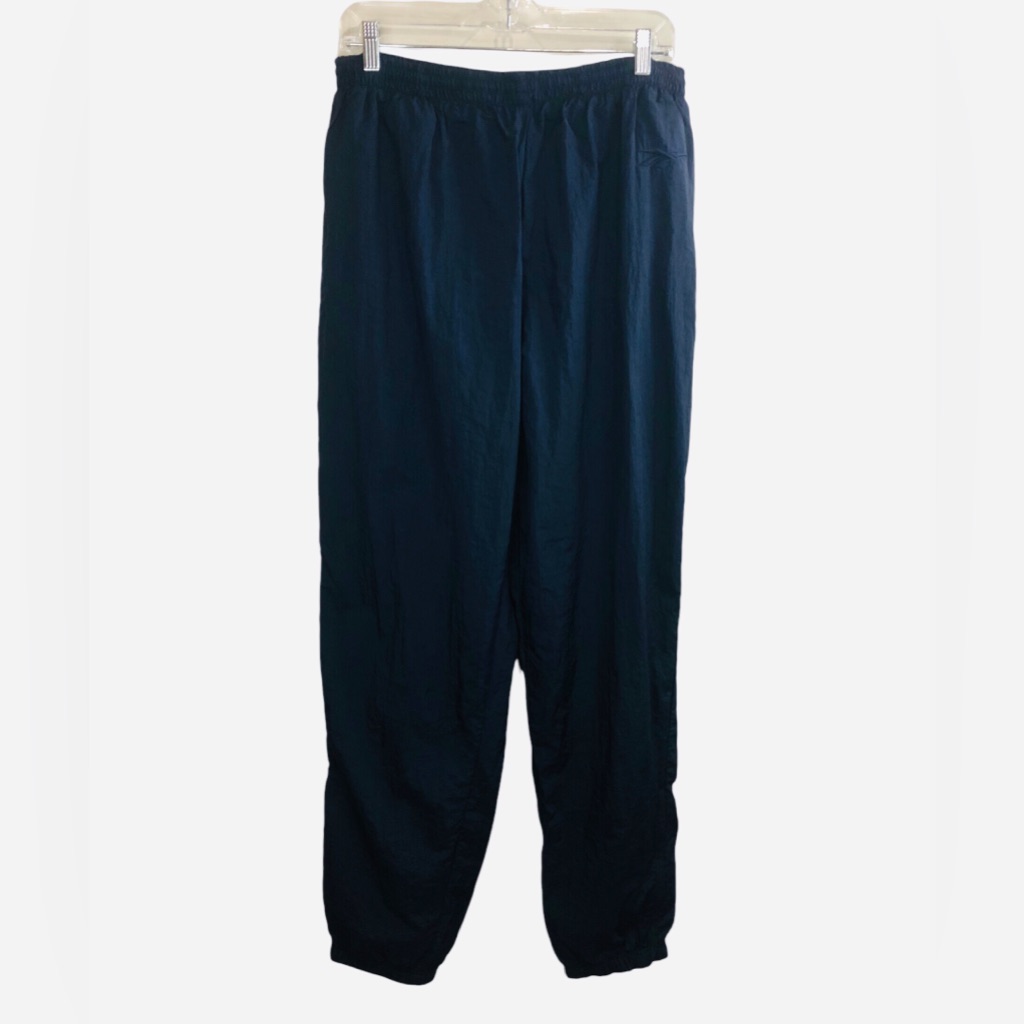 Vintage 90’s Y2k Reebok Lined Ankle Zip Joggers Athletic Track Pants Navy Unisex